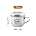 Ljojo Mini Stainless Steel Kids Tumbler Handle Milk Coffee Mug Drinkware