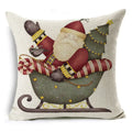 Christmas Santa Claus Pillowcase: Ljojo Linen Decoration for Car Sofa 45cm * 45cm
