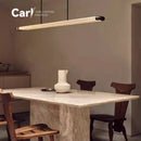Modern Minimalist Straight Strip Pendant Light for Designer Bar & Conference Room by Ljojo