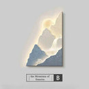 LED Mountain Wall Light with Sunset Effect - Modern Landscape Mural Lamp by Ljojo