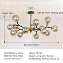 Nordic Glass Ball Light Led Ceiling Chandelier Indoor Lighting Fixture Ljojo