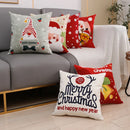Embroidered Santa Deer Snowflake Pillow Cover 45x45cm for Sofa Bed by Ljojo