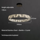 Luxury Snowflake Print Crystal Pendant Light for Living Room Dining Room by Ljojo