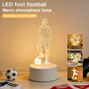 LED 3D Football Theme Table Lamp for Sports Enthusiasts - Creative Bedroom Night Light