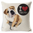 Dog Breed Cotton Linen Cushion Cover Set by Ljojo: Bull Terrier to Chihuahua & More