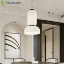 Ljojo Medieval Bauhaus Rice Paper Cage Lantern LED Pendant Light Chandelier for Home Decor