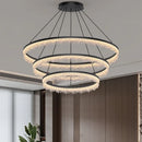 Ljojo Modern Luxury Ring Chandelier Hanging Lamp for Living Room Bedroom Kitchen Island