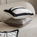 Embroidered Tufted Cushion Cover in Neutral Tones by Ljojo