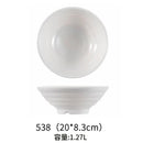 Ljojo Melamine Noodle Bowl Set - Japanese Style Ramen Bowls for Kitchen Tableware
