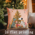 Christmas-themed Ljojo Pattern Cushion Covers for Home Decor - Perfect for Sofa, Bedroom, Car