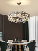 Ljojo Modern Crystal Chandelier Luxury Villa Living Room Ceiling Hanging Lamp