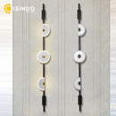 Ljojo Marble LED Wall Lights: Modern Black Metal Sconces for Home Decoration