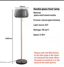 Modern Glass & Solid Wood Floor Lamp for Living Room by Ljojo - Stylish Standing Reading Light