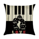 Ljojo Linen Pillowcase 45*45cm for Household Sofa Decor - Love Letter Series