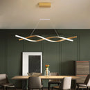 Ljojo Modern Led Pendant Lamp Dimmable Black Gold Chandelier for Dining Living Bedroom