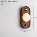 Ljojo Marble LED Wall Lamp: Brown Metal, Stairs, Bedroom, Restaurant, Aisle Sconce