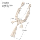 Wooden Bead Curtain Tiebacks by Ljojo™ - Boho Macrame Holdbacks with Cotton Rope