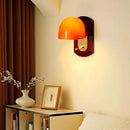 Ljojo Metal Glass Wall Light Dark Red for Home Decor