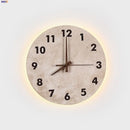 Ljojo LED Wall Sconce Stone Clock Light for Home Decor