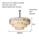 Ljojo LED Crystal Ceiling Chandeliers | Modern Luxury Designer Hanging Lamps for Living Room