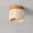 Ljojo Japan Wabi Sabi Yellow Marble Ceiling Light Modern Cream Restaurant Corridor Lamp