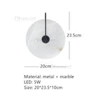 Marble LED Wall Lamp for Nordic Modern Minimalist Bedroom Decor by Ljojo