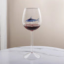 Ljojo 10oz 3D Shark Red Wine Goblet Cup in Pink, White, Blue, Grey