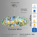 Nordic Green Glass Chandelier Luxury LED Pendant Light Dining Room Living Room Decor Ljojo