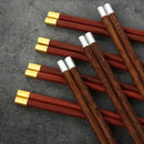 Ljojo Mahogany Stainless Steel Chicken Wings Chopsticks Gift Box