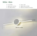 Ljojo LED Wall Lamps: White Black Mirror Headlights Sconce for Indoor Lighting