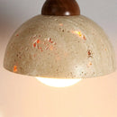 Ljojo Retro Yellow Stone Pendant Lamp Modern LED Lighting for Bedroom Dining Room