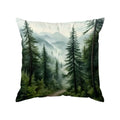 Ljojo Misty Forest & Mountain Pattern Pillowcase - Sofa Bedroom Car Cushion Cover