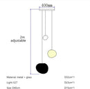 Ljojo Linear Glass Ball Pendant Light Modern Luxury Interior Lighting Staircase Bedroom