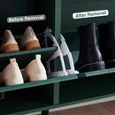 Ljojo™ Farmhouse Shoe Storage Cabinet with Barn Door Design & 4 Flip Drawers