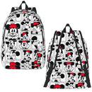 Ljojo Mickey Mouse Canvas Backpack: Large Capacity School Bag for Kids