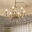 American Luxury Style Candle Chandelier with K9 Crystals - Elegant Pendant Lights by Ljojo