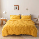 Ljojo 3D Flower Duvet Cover Set, Reversible Quilt Covers + Pillowcase, Solid Color, Home Bedding Essentials