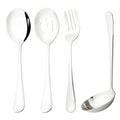 Ljojo Mirror Gold Stainless Steel Flatware Set - 4Pcs Dinnerware Cutlery Kit