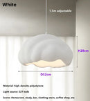 French Dining Room Wabi Sabi LED Pendant Lamp Cream Chandelier Fixture by Ljojo