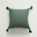 Ljojo Linen Tassel Pillow Cover 45*45cm - High-end Office Sofa Car Decor