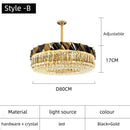 Ljojo Luxury Circular Crystal Chandelier for Bedroom and Living Room Decor