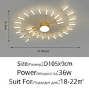 Ljojo Modern Minimalist Metal Master Bedroom LED Ceiling Lamp Nordic Restaurant Dinning Room