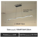 Ljojo LED Wave Chandelier Modern Hanging Lamp for Home Decor