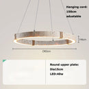 Natural Limestone Pendant Lamp Large Rectangular Luxurious Dining Table Lighting by Ljojo