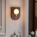 Ljojo Marble LED Wall Lamp: Brown Metal, Stairs, Bedroom, Restaurant, Aisle Sconce