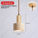 Modern Stone Pendant Light Terrazzo Travertine Calacatta Hanging Lamp Ljojo