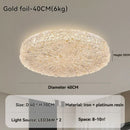 Ljojo Modern Minimalist Golden Resin Ceiling Lamp for Bedroom and Living Room Decor