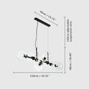 Ljojo LED Glass Pendant Light: Minimalist Nordic Design for Living Room and Bedroom