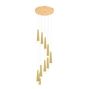 Black Stair Chandelier by Ljojo: Modern Duplex Interior LED Ceiling Light for Living & Dining Rooms
