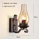 Industrial Style Wall Lamp Retro E27 LED Glass Wall Light Nordic Indoor Lighting Ljojo